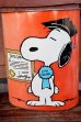 画像1: ct-260901-05 Snoopy & Charlie Brown / CHEINCO 1970's Trash Can (Red) (1)