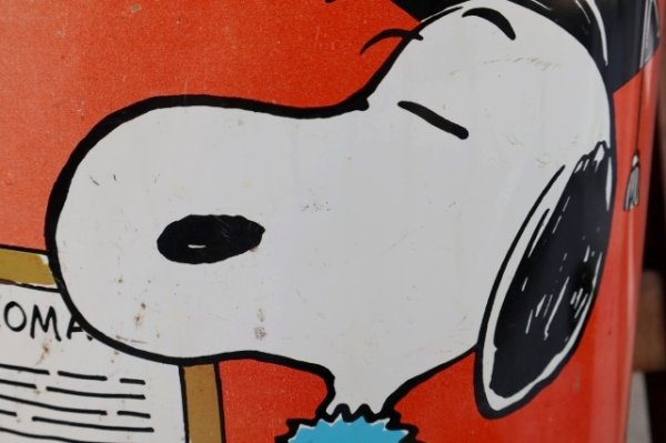 画像2: ct-260901-05 Snoopy & Charlie Brown / CHEINCO 1970's Trash Can (Red)