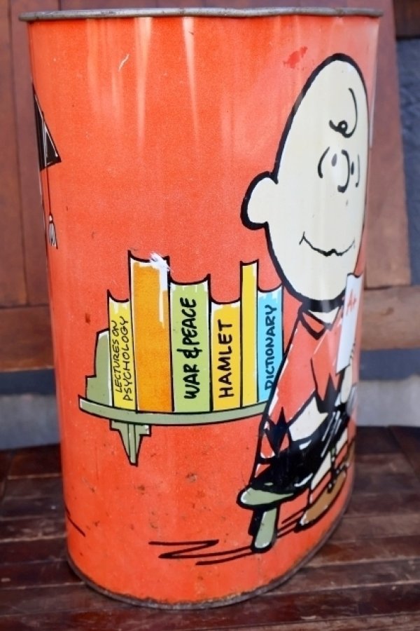 画像10: ct-260901-05 Snoopy & Charlie Brown / CHEINCO 1970's Trash Can (Red)