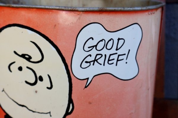 画像9: ct-260901-05 Snoopy & Charlie Brown / CHEINCO 1970's Trash Can (Red)