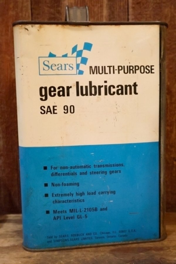 画像3: dp-260902-17 Sears MULTI-PURPOSE gear lubricant SAE 90 ONE U.S. GALLONS (7 1/2 LBS.) CAN