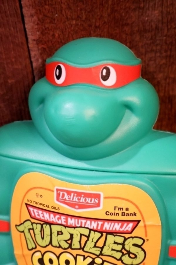 画像2: ct-261014-02 TEENAGE MUTANT NINJA TURTLES (TMNT) / Delicious 1990 COOKiES Container "Raphael"