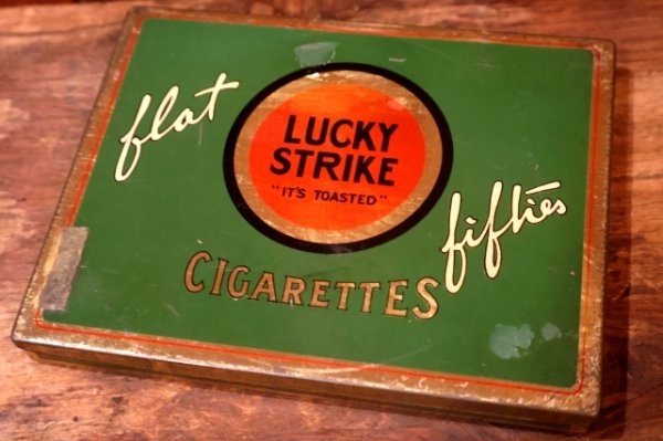 画像1: dp-261014-01 LUCKY STRIKE 1940's CIGARETTS TIN CASE