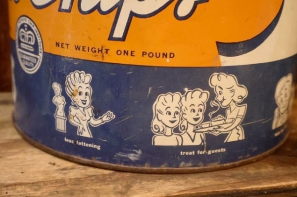 画像5: dp-261014-03 BLUE STAR Potato Chips 1960's ONE POUND CAN