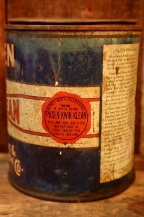 画像3: dp-261014-02 THE PILSEN PAINT & VARNISH CO. 1930's-1940's KWIK KLEAN CLEANER CAN