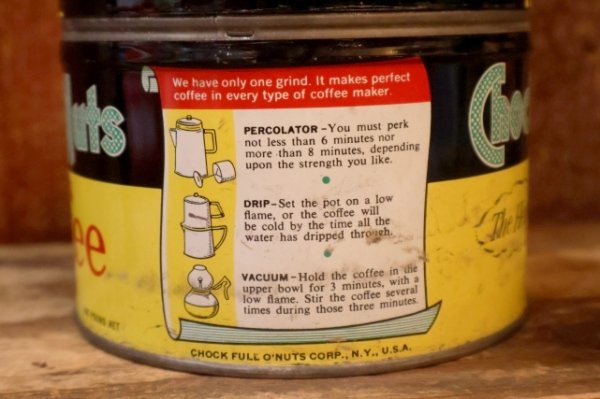 画像4: dp-261014-09 Chock full o' Nuts Coffee 1950's〜 TIN CAN