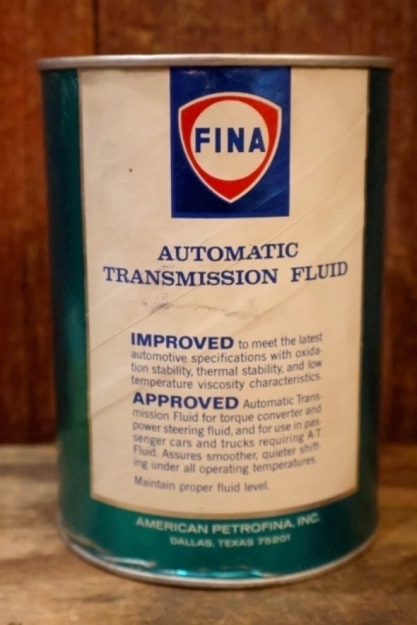 画像3: dp-260901-94 FINA AUTOMATIC TRANSUMISSION FLUID ONE U.S. QUART CAN