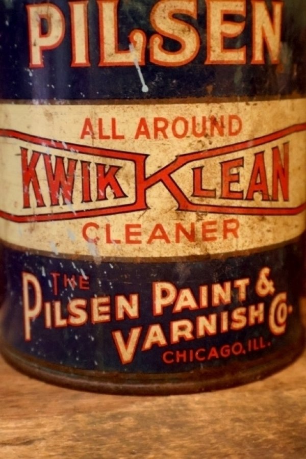 画像2: dp-261014-02 THE PILSEN PAINT & VARNISH CO. 1930's-1940's KWIK KLEAN CLEANER CAN