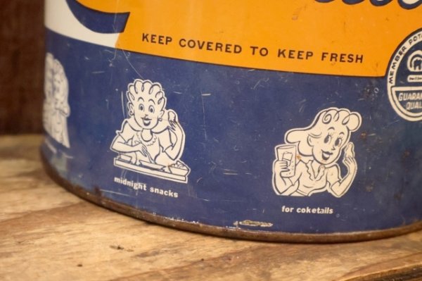 画像4: dp-261014-03 BLUE STAR Potato Chips 1960's ONE POUND CAN