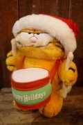 ct-261014-23 Garfield / DAKIN 1980's Plush Doll "Happy Holidays Drum"