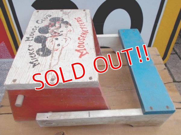 画像5: dp-120606-03 Mickey Mouse Club / Mouseketeers Vintage Wood Stool