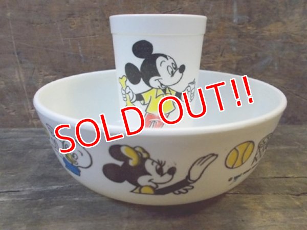 画像1: ct-121218-35 Mickey Mouse / Eagle 60's-70's Cereal Bowl & Juice Tumbler