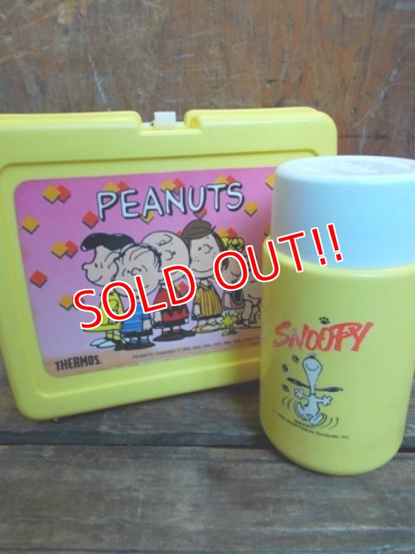 画像1: ct-130115-25 Peanuts / Plastic Lunchbox & Thermos