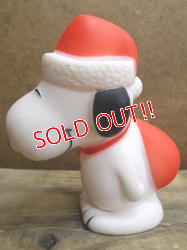 画像2: ct-121010-06 Snoopy / 80's Vinyl Squeak Toy "Santa"