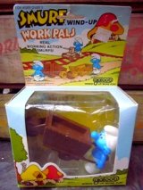 画像: ct-110208-04 Smurf / 80's Wind Up "WORK PALS" BOX
