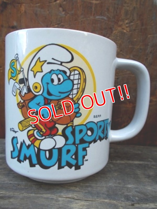 画像1: gs-130109-01 Smurf / 80's Sporty Smurf Ceramic mug