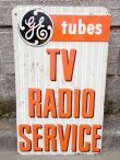 画像1: dp-120705-30 General Electric / G.E Tubes 40's-50's TV RADIO SERVICE sign