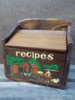 画像1: kt-121107-05 Vintage Wood Recipes Box