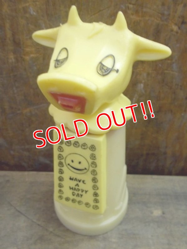 画像1: kt-121225-04 Whirley / 60's-70's Moo-Cow Creamer "Have a Happy Day"