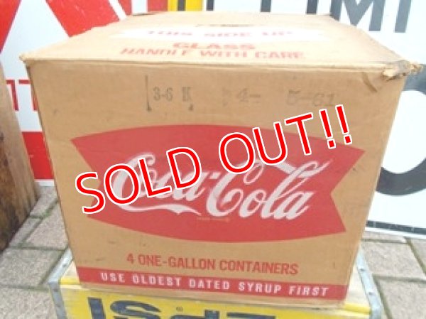 画像1: dp-120523-03 Coca Cola / 50's-60's 1 Gallon soda fountain syrup Paper Box