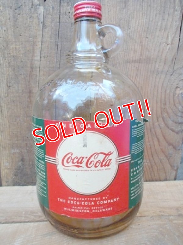 画像1: dp-120717-11 Coca Cola / 50's 1 Gallon soda fountain syrup jug bottle