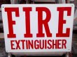 画像1: dp-130307-02 FIRE EXTINGUISHER Plastic Sign