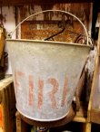 画像1: dp-121201-04 Vintage Steel Bucket (FIRE)