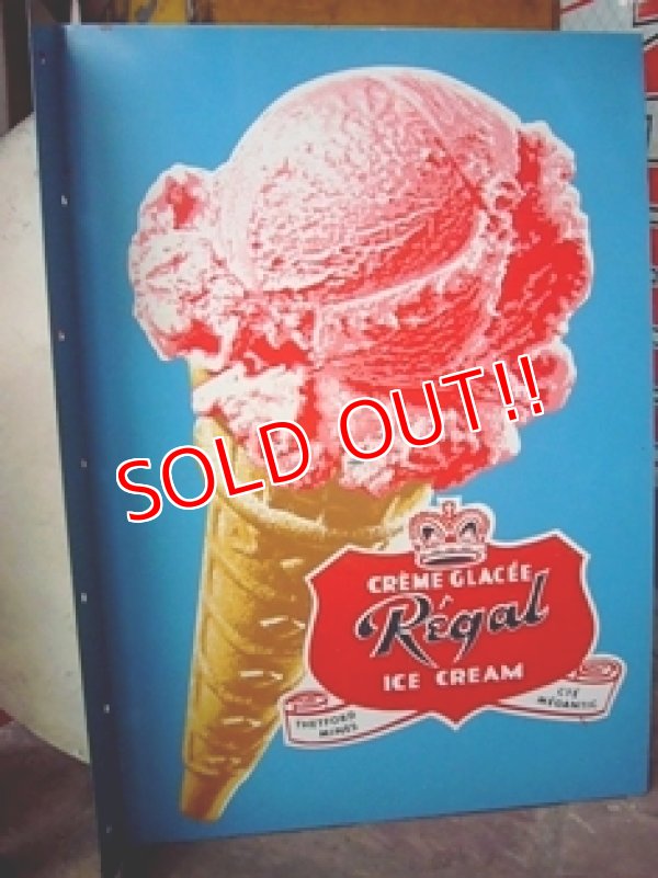 画像1: dp-110105-01 CREME GLACEE Regal ICE CREAM / 50s Metal sign