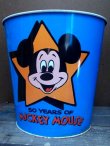 画像1: ct-130511-31 Mickey Mouse / 50 yeas of Magic Tin Trash Box