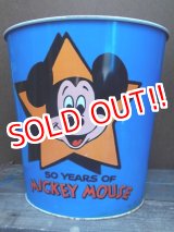 画像: ct-130511-31 Mickey Mouse / 50 yeas of Magic Tin Trash Box