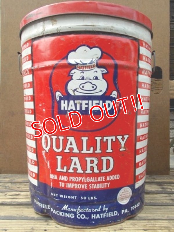 画像1: dp-130508-02 HATFIELD / Vintage Lard Tin