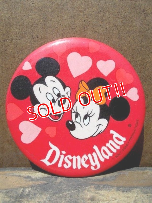 画像1: pb-100626-07 Disneyland / 70's Mickey Mouse & Minnie Mouse Pinback