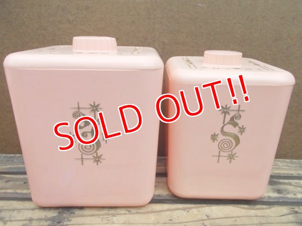 画像2: kt-130703-01 Cols Plastic / 60's Pink Canister set