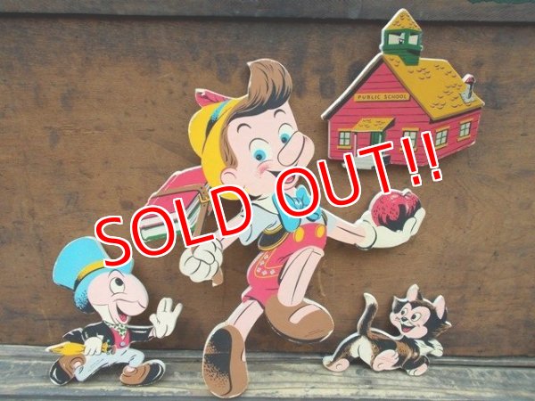 画像1: ct-130723-23 Pinocchio / DOLLY TOY PIN-UP Wall Decorations