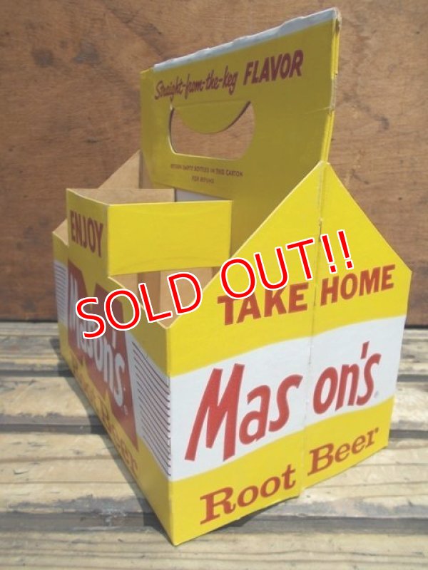 画像2: dp-110803-17 Mason's Root Beer / 60's Paper Bottle Carrier