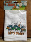 画像1: ct-130702-28 Smurf / 80's Plush doll T-Shirt "Let's Play!"