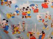 画像1: ct-130716-39 Disney Characters / 70's Flat Sheet  (Twin)