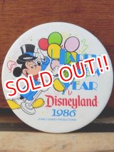 画像: pb-909-03 Disneyland / 1986 Happy New Year Pinback