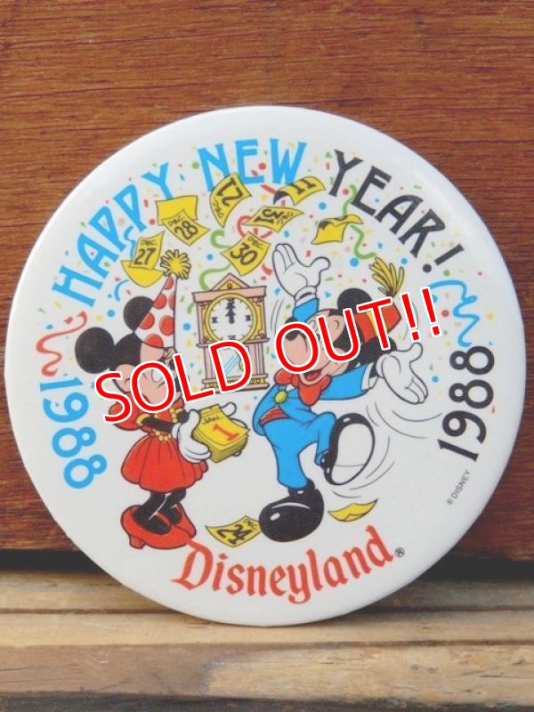 画像1: pb-909-05 Disneyland / 1988 Happy New Year Pinback