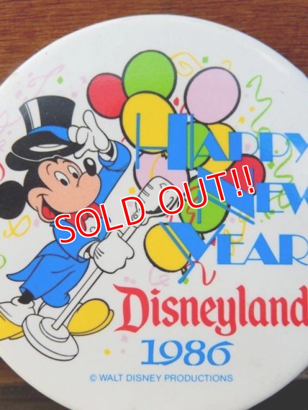 画像2: pb-909-03 Disneyland / 1986 Happy New Year Pinback