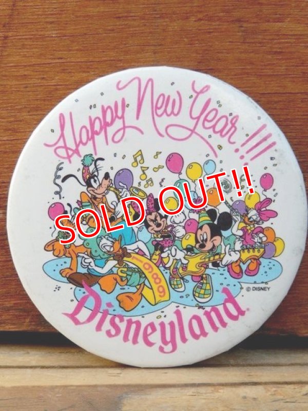 画像1: pb-909-06 Disneyland / 1989 Happy New Year Pinback