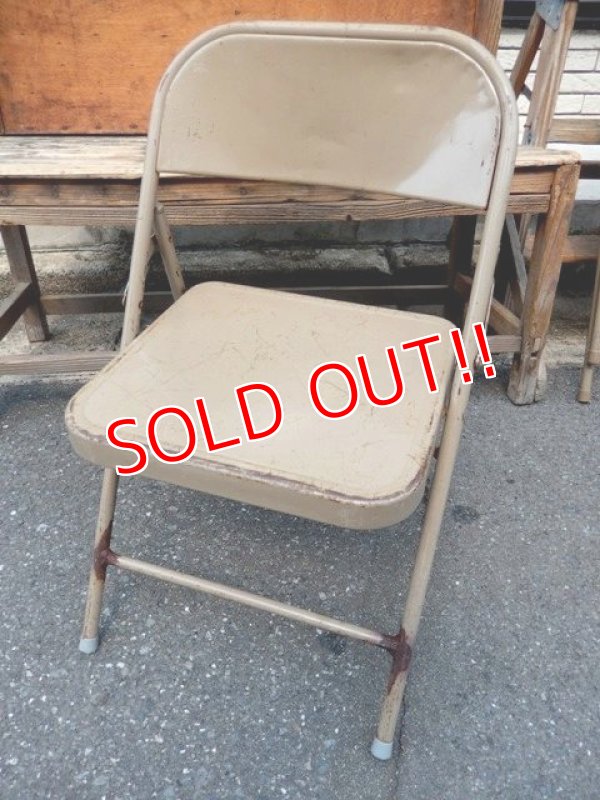 画像1: dp-110803-04 Vintage Metal Folding Chair