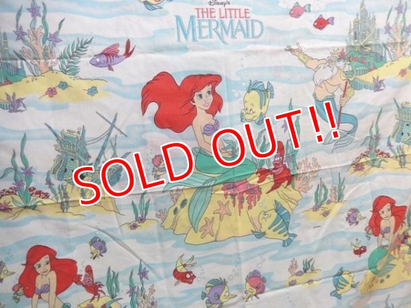 画像1: ct-131001-25 Little Mermaid / 90's Flat Sheet (Twin)