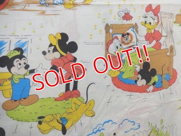 画像4: ct-131001-23 Disney Characters / 70's Flat Sheet (Twin)