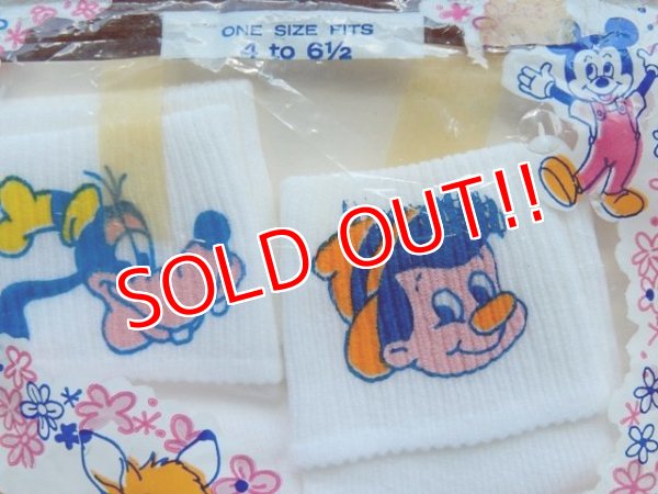 画像2: ct-130924-29 Goofy & Pinocchio / 60's-70's Infant's sox