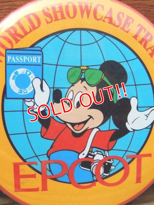 画像2: pb-909-13 Mickey Mouse / 80's EPCOT World Showcase Pinback