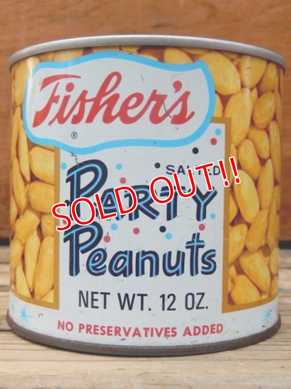 画像1: dp-111220-05 Fisher's / Vintage Party Peanuts Tin Can