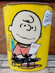 画像2: ct-131101-02 Snoopy & Charlie Brown / CHEINCO 70's Trash box (Yellow)