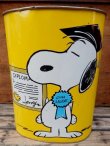 画像1: ct-131101-02 Snoopy & Charlie Brown / CHEINCO 70's Trash box (Yellow)