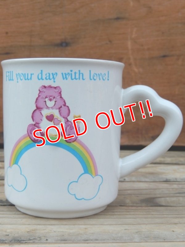 画像1: ct-120710-05 Care Bears / 80's Ceramic Mug "Love a Lot Bear"